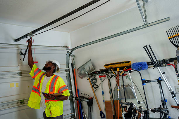 Professional Garage Door Panel Replacement technician working in Four Oaks, NC